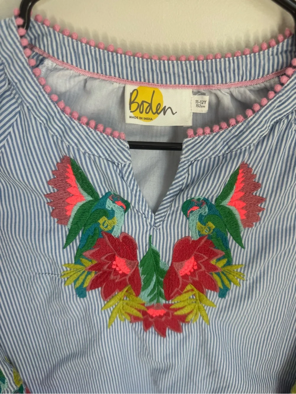 Boden Girls Tropical Themed Top Size 11-12Y